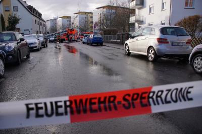 Stuttgart Degerloch: Umstuerzender Baum reisst Stromleitung ab.